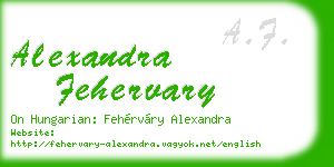 alexandra fehervary business card