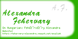 alexandra fehervary business card
